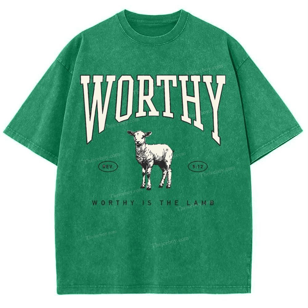 Worthy Is The Lamb Snowflake Vintage Washed T-Shirt