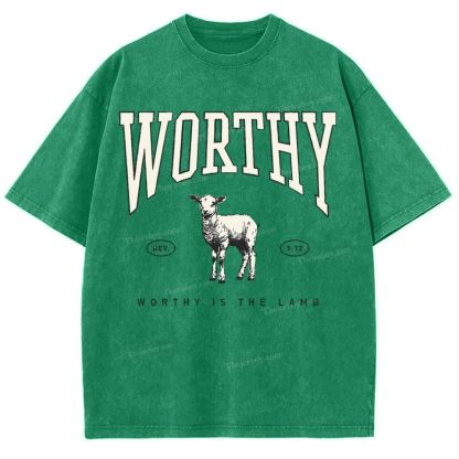 Worthy Is The Lamb Snowflake Vintage Washed T-Shirt
