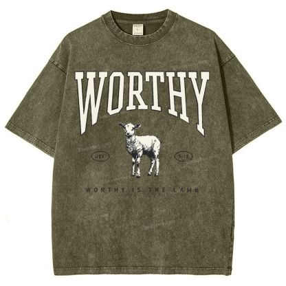 Worthy Is The Lamb Snowflake Vintage Washed T-Shirt