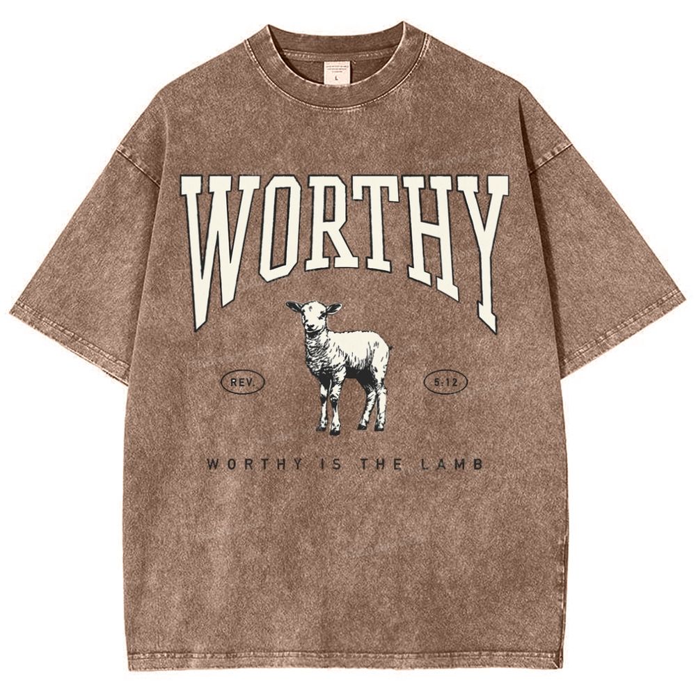 Worthy Is The Lamb Snowflake Vintage Washed T-Shirt