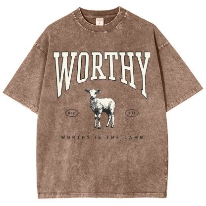 Worthy Is The Lamb Snowflake Vintage Washed T-Shirt