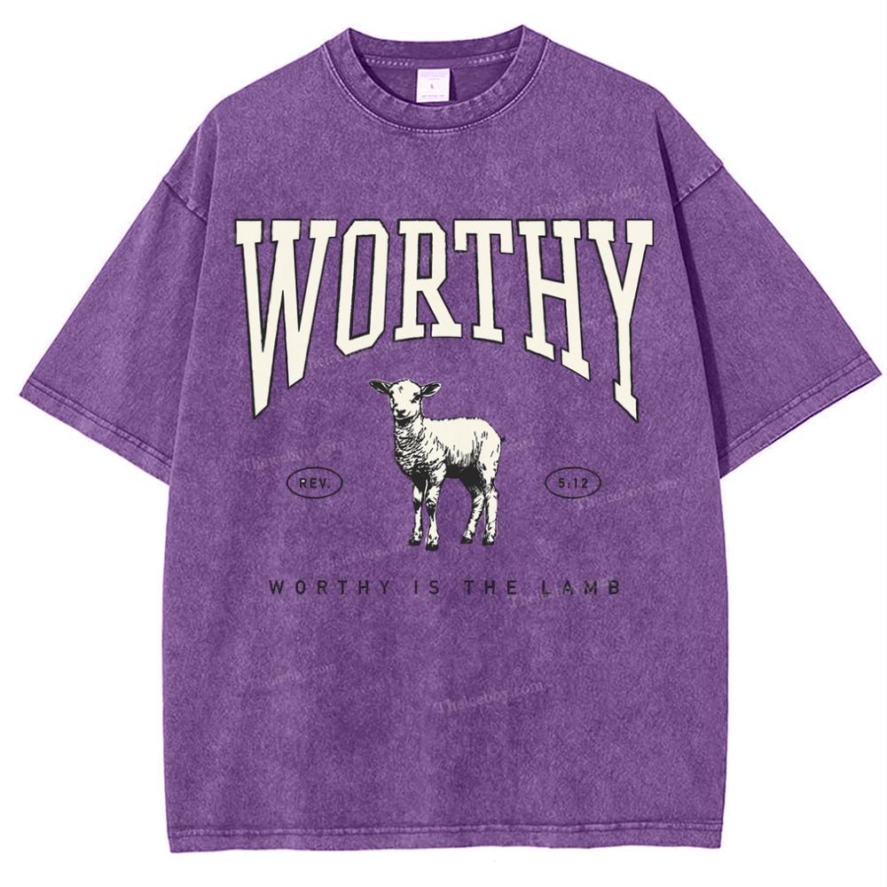 Worthy Is The Lamb Snowflake Vintage Washed T-Shirt
