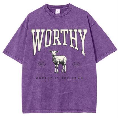 Worthy Is The Lamb Snowflake Vintage Washed T-Shirt