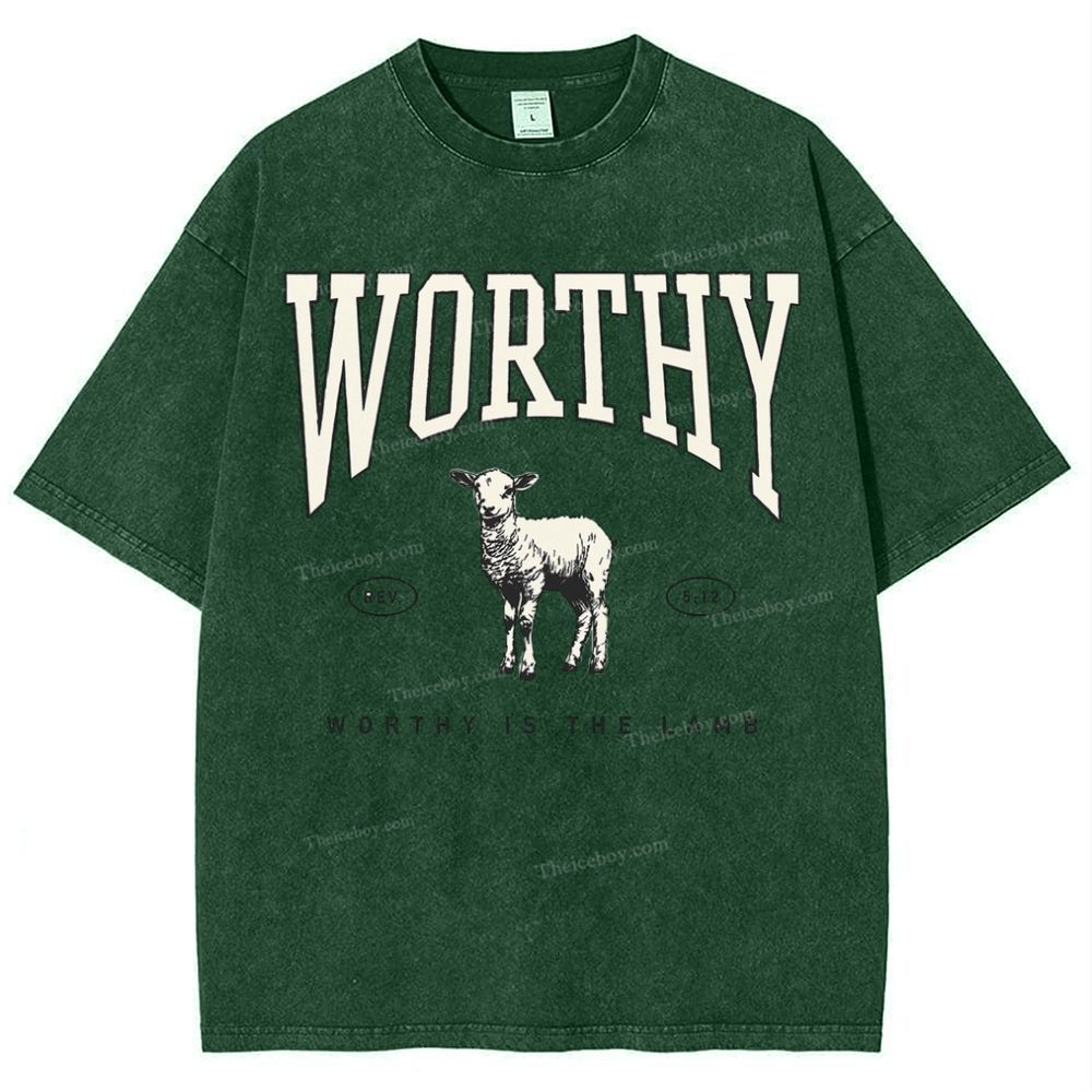 Worthy Is The Lamb Snowflake Vintage Washed T-Shirt