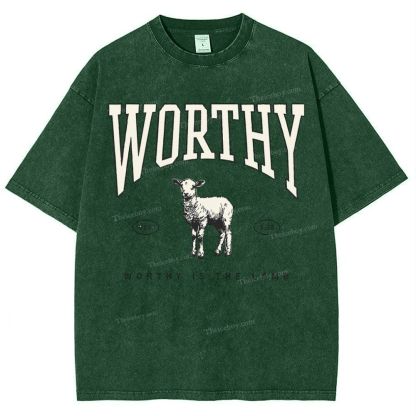 Worthy Is The Lamb Snowflake Vintage Washed T-Shirt