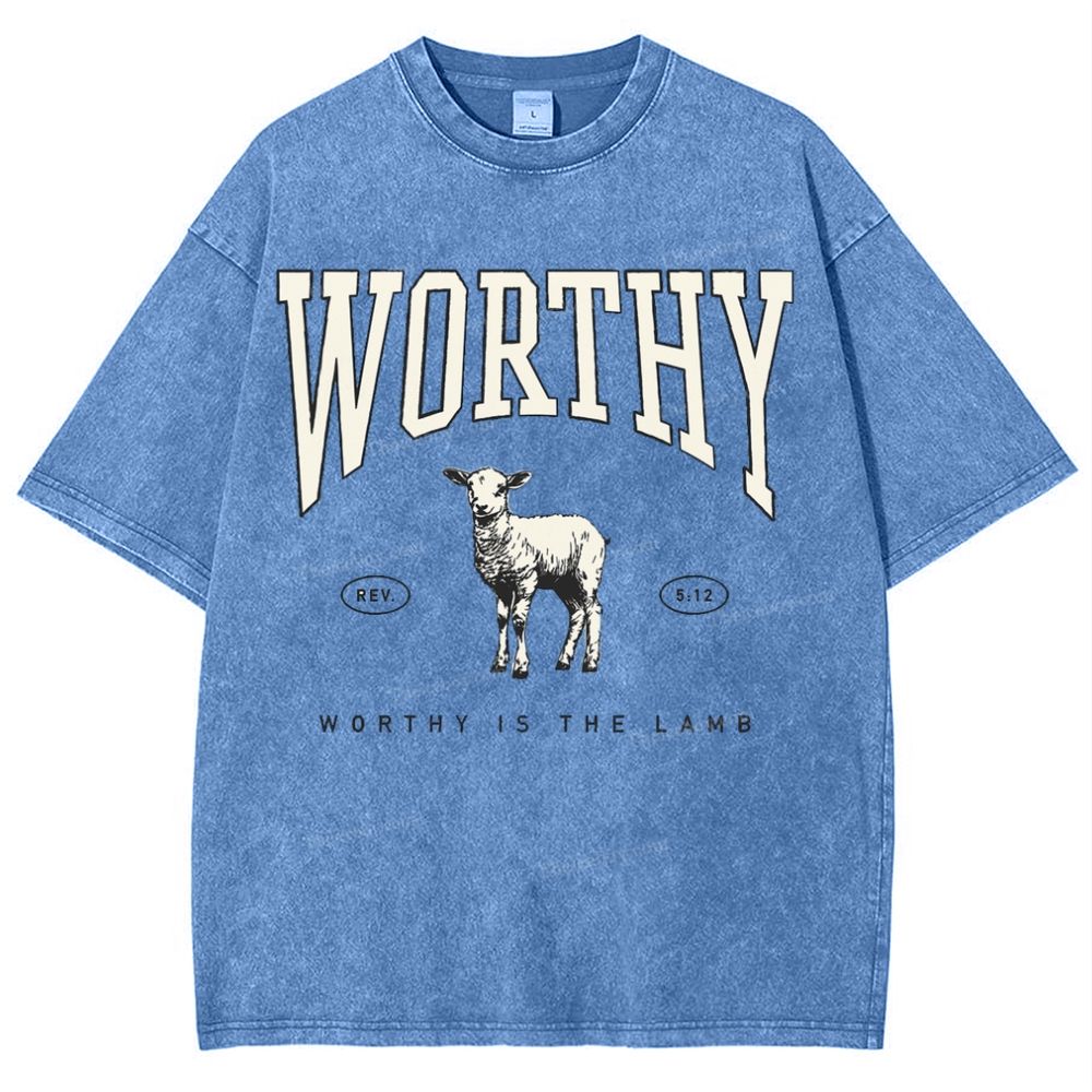 Worthy Is The Lamb Snowflake Vintage Washed T-Shirt