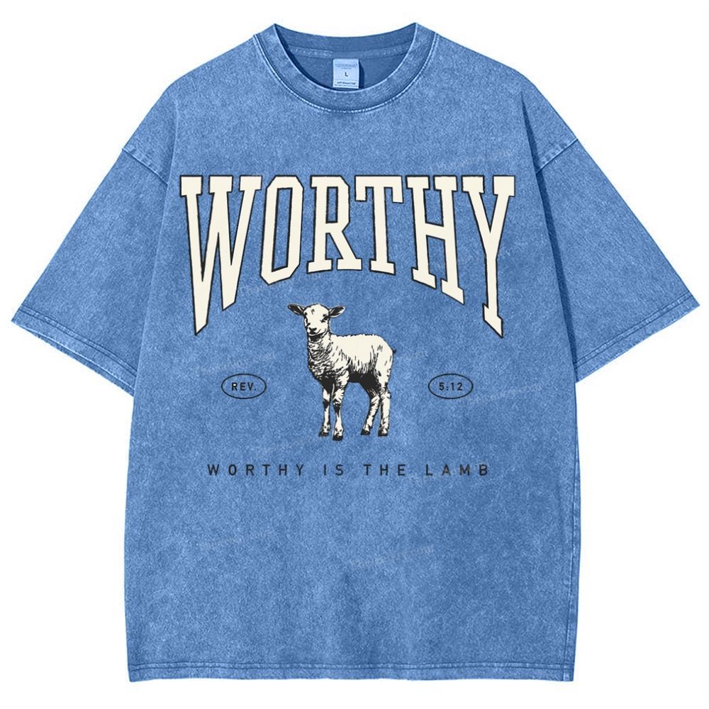 Worthy Is The Lamb Snowflake Vintage Washed T-Shirt