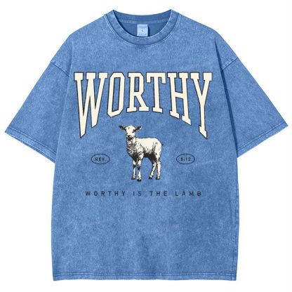 Worthy Is The Lamb Snowflake Vintage Washed T-Shirt