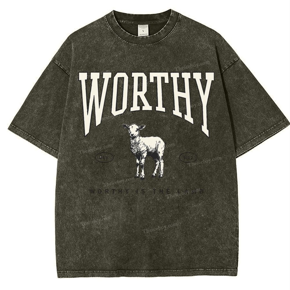 Worthy Is The Lamb Snowflake Vintage Washed T-Shirt