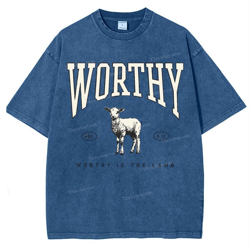 Worthy Is The Lamb Snowflake Vintage Washed T-Shirt