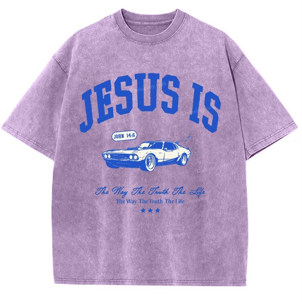 Jesus Is Way Snowflake Vintage Washed T-Shirt
