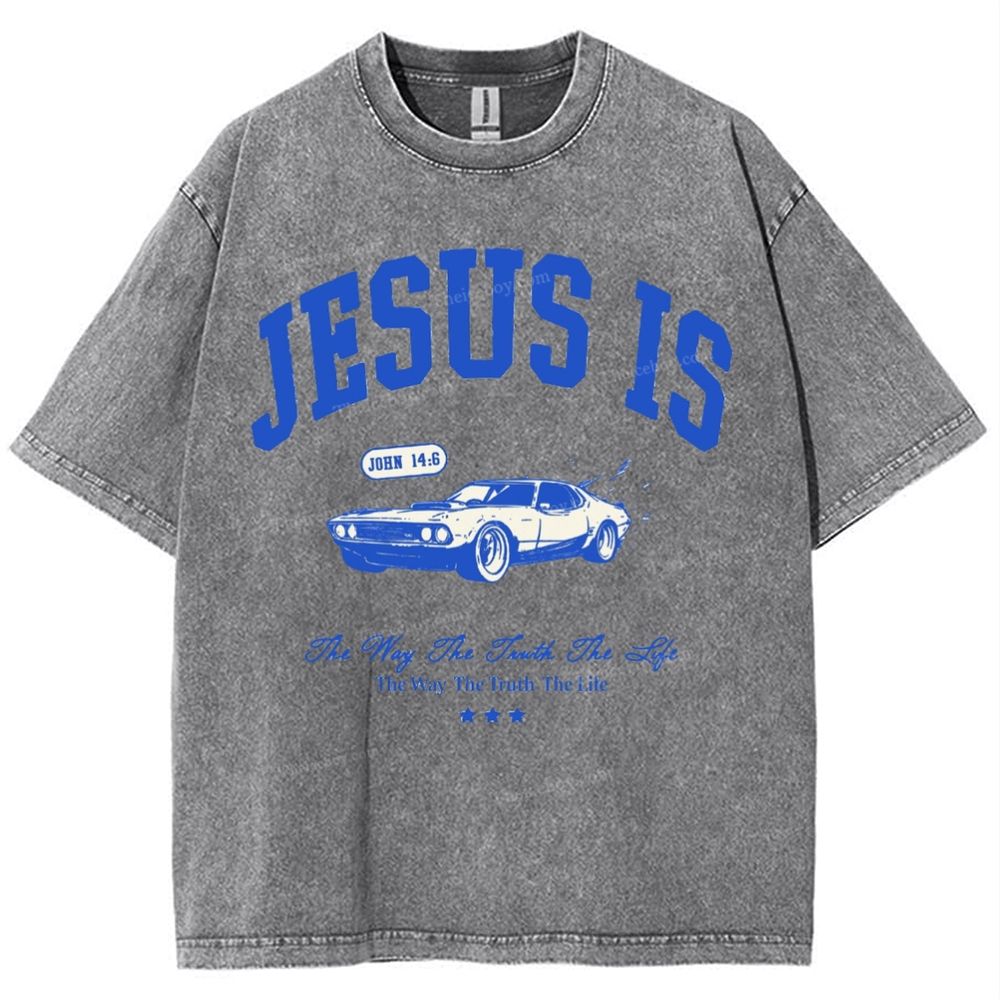 Jesus Is Way Snowflake Vintage Washed T-Shirt
