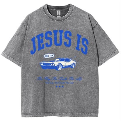Jesus Is Way Snowflake Vintage Washed T-Shirt