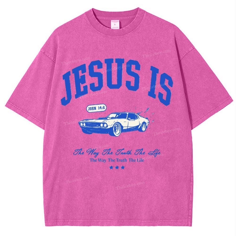 Jesus Is Way Snowflake Vintage Washed T-Shirt