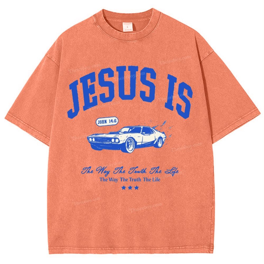 Jesus Is Way Snowflake Vintage Washed T-Shirt