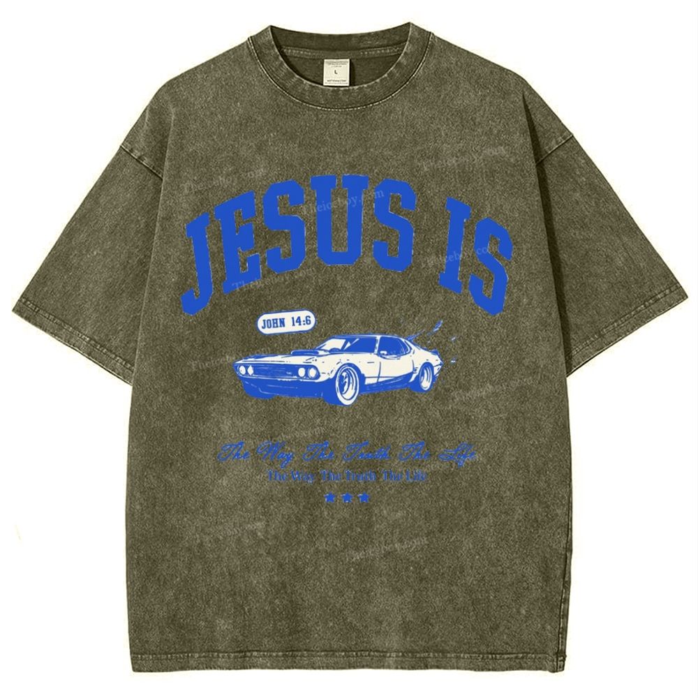 Jesus Is Way Snowflake Vintage Washed T-Shirt