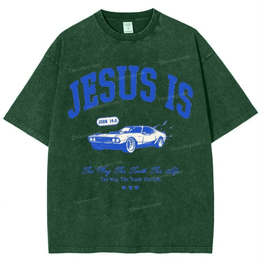 Jesus Is Way Snowflake Vintage Washed T-Shirt