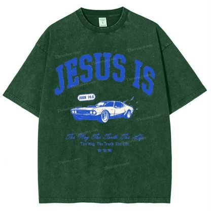 Jesus Is Way Snowflake Vintage Washed T-Shirt