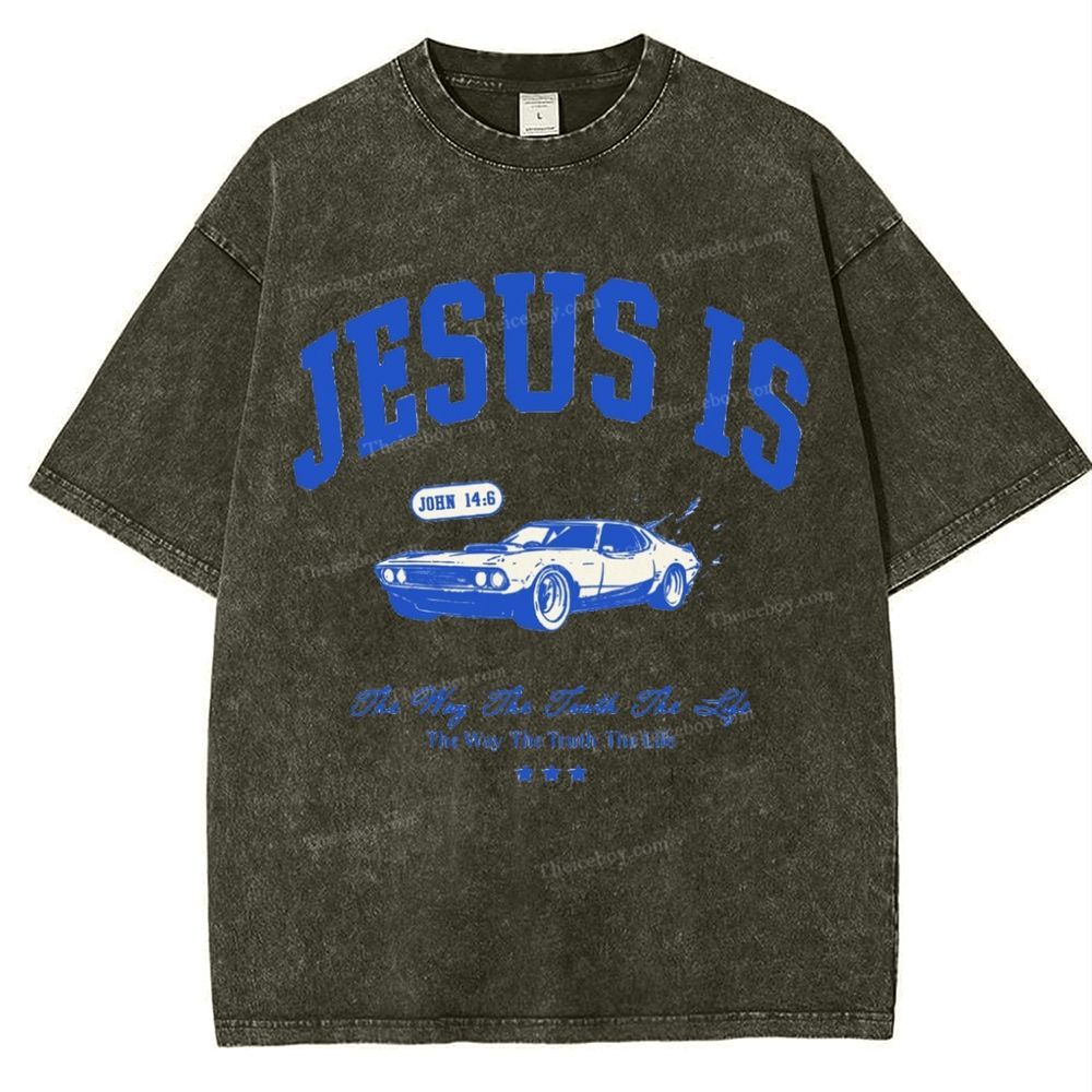 Jesus Is Way Snowflake Vintage Washed T-Shirt