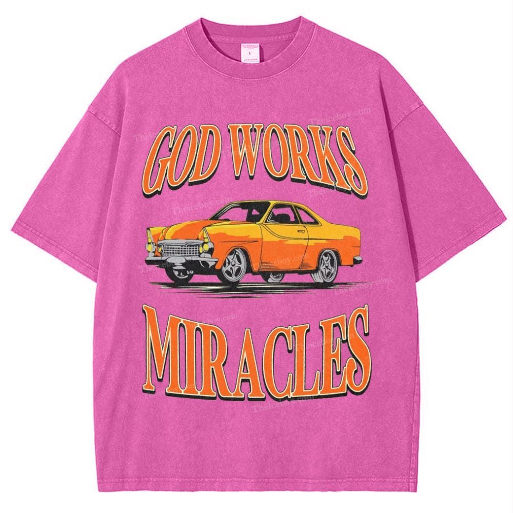 God Works Miracles Snowflake Vintage Washed T-Shirt