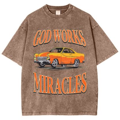God Works Miracles Snowflake Vintage Washed T-Shirt