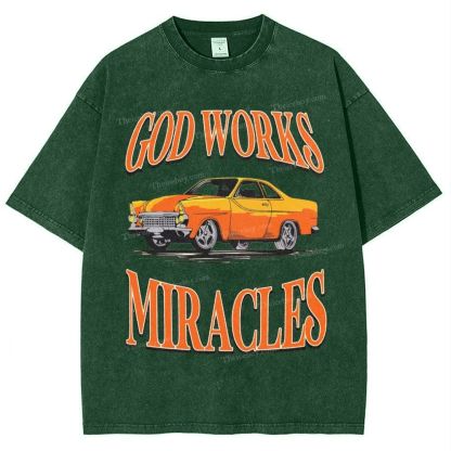 God Works Miracles Snowflake Vintage Washed T-Shirt