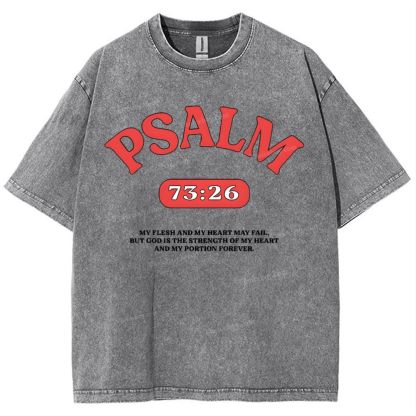 Psalm 73:26 Snowflake Vintage Washed T-Shirt