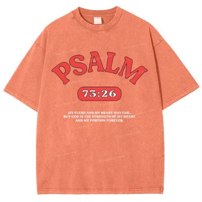 Psalm 73:26 Snowflake Vintage Washed T-Shirt