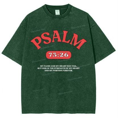 Psalm 73:26 Snowflake Vintage Washed T-Shirt