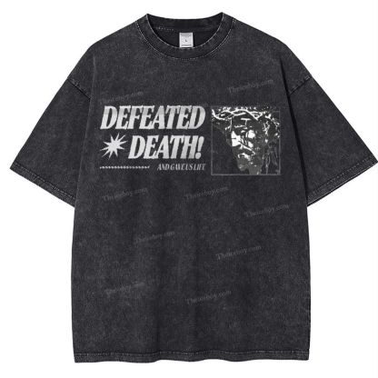 Defeated Death Snowflake Vintage Washed T-Shirt