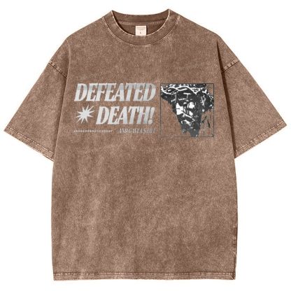 Defeated Death Snowflake Vintage Washed T-Shirt