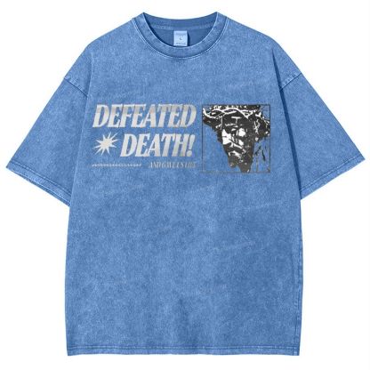 Defeated Death Snowflake Vintage Washed T-Shirt