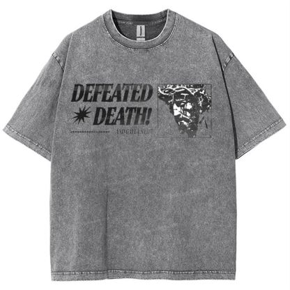 Defeated Death Snowflake Vintage Washed T-Shirt