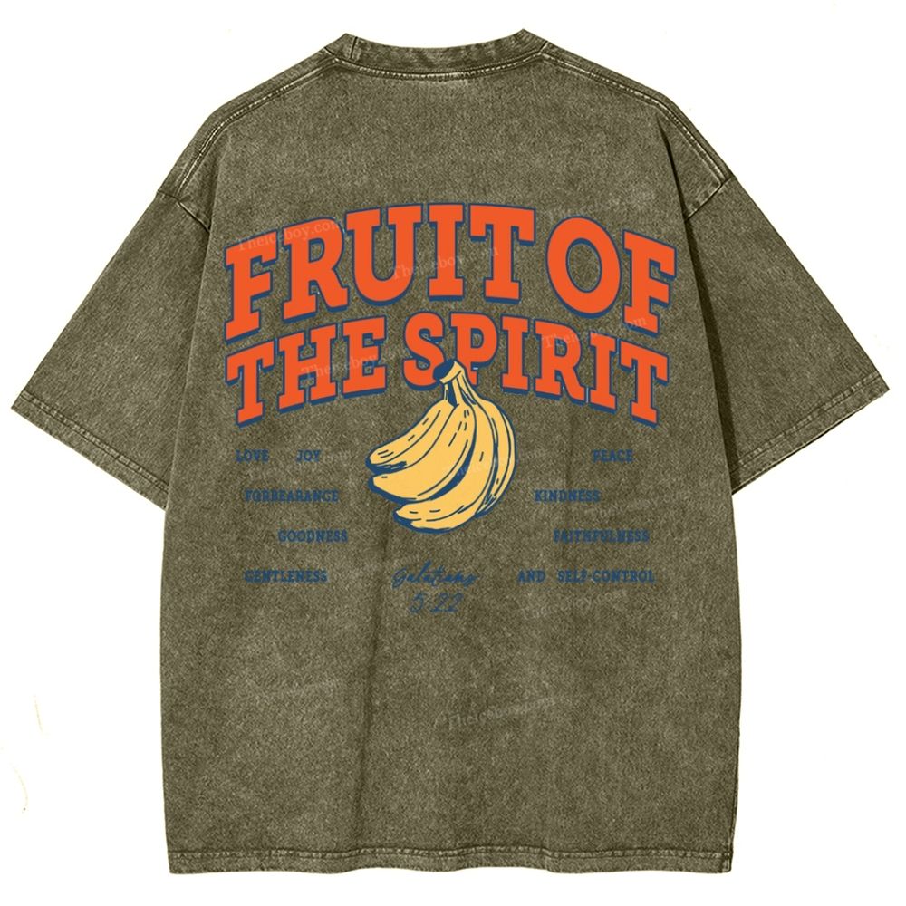 Fruit Of The Spirit Snowflake Vintage Washed T-Shirt