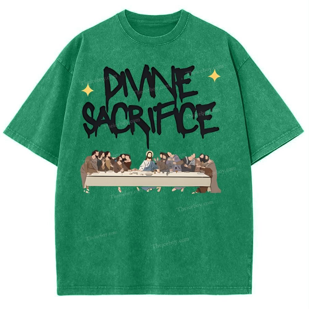 Pivwe Sacrifice Snowflake Vintage Washed T-Shirt