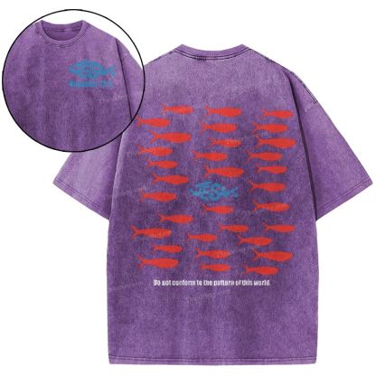 Jesus Romans 12:2 Snowflake Vintage Washed T-Shirt