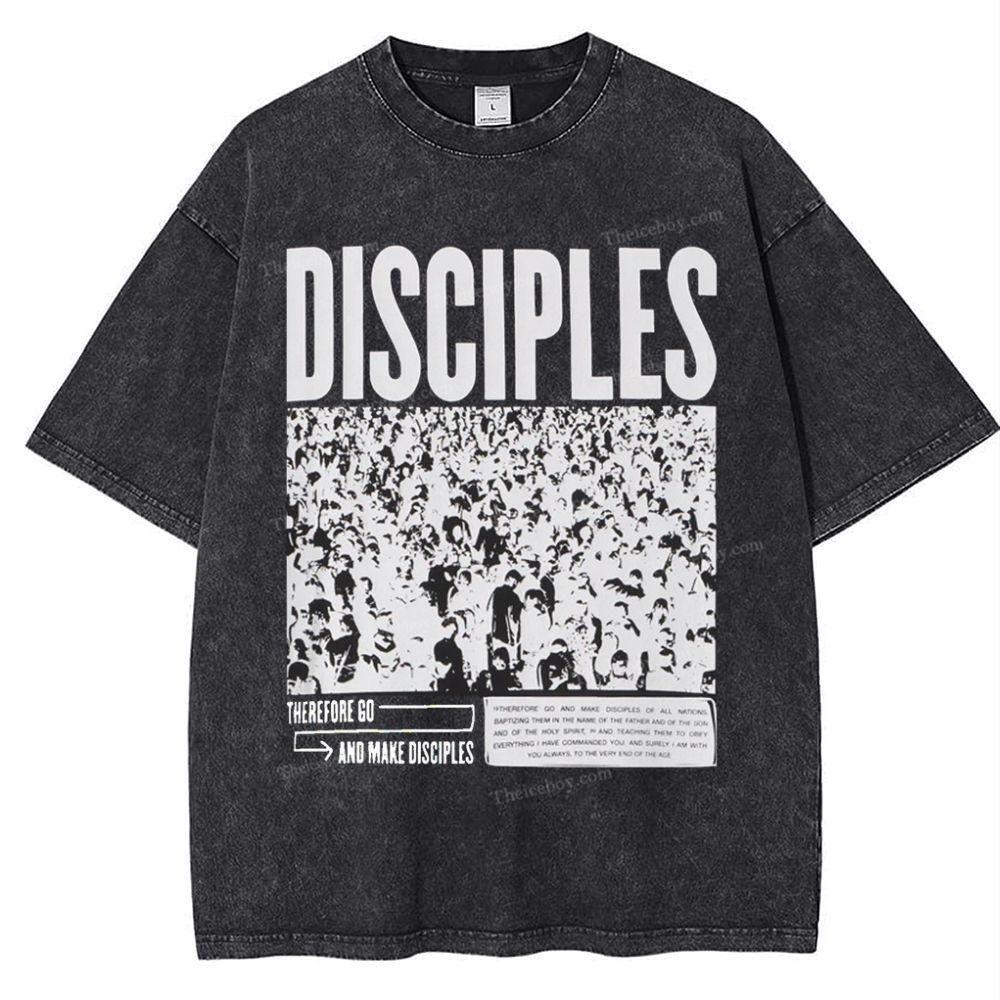 Therefore Go And Make Disciples Snowflake Vintage Washed T-Shirt