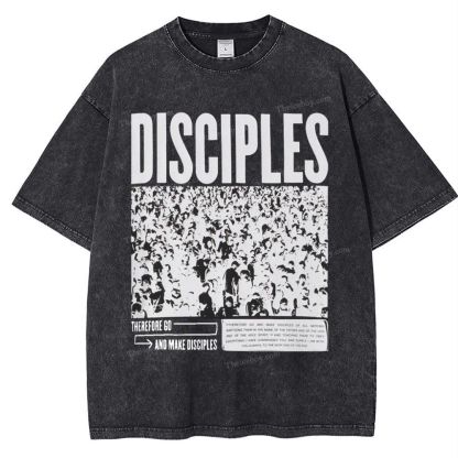 Therefore Go And Make Disciples Snowflake Vintage Washed T-Shirt