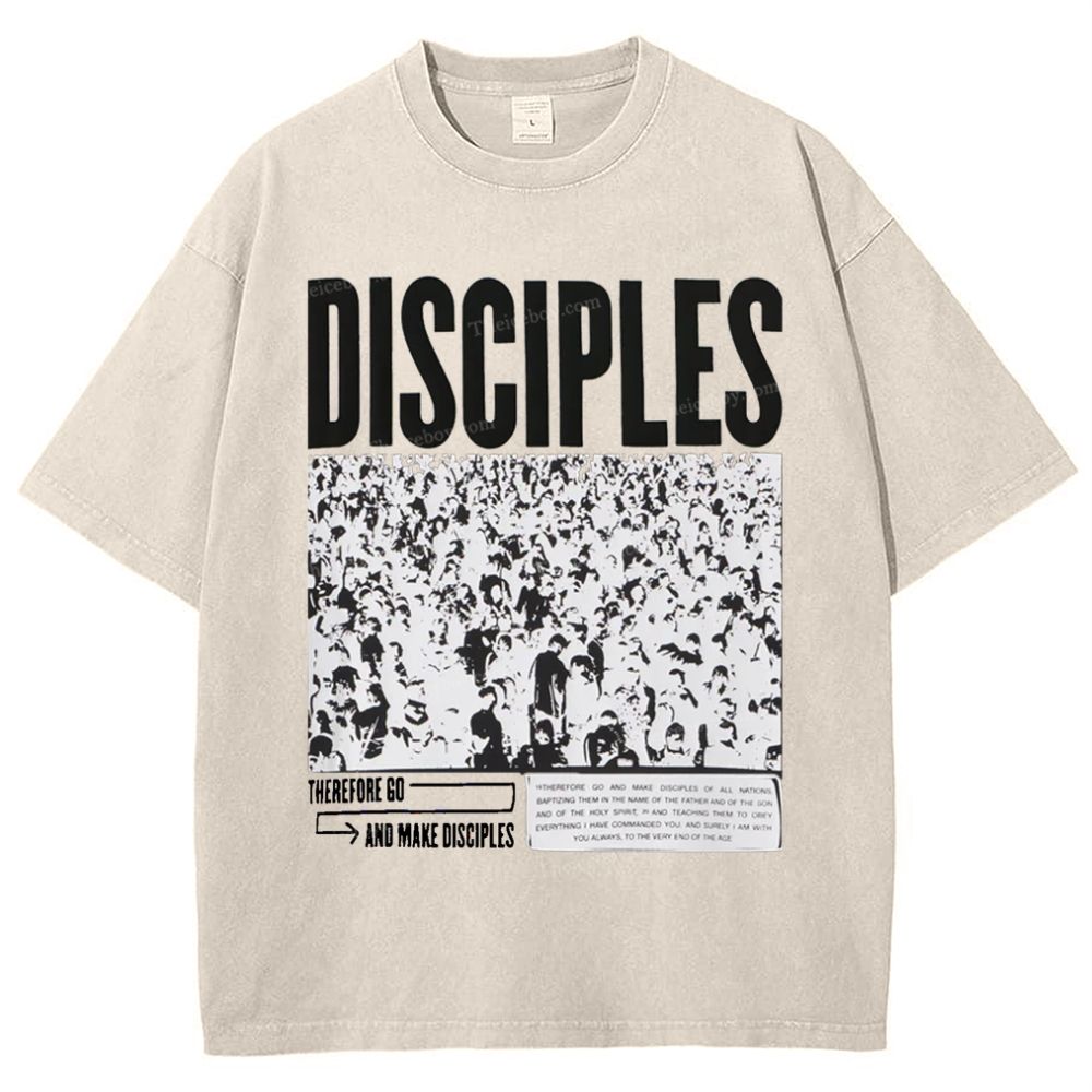 Therefore Go And Make Disciples Snowflake Vintage Washed T-Shirt