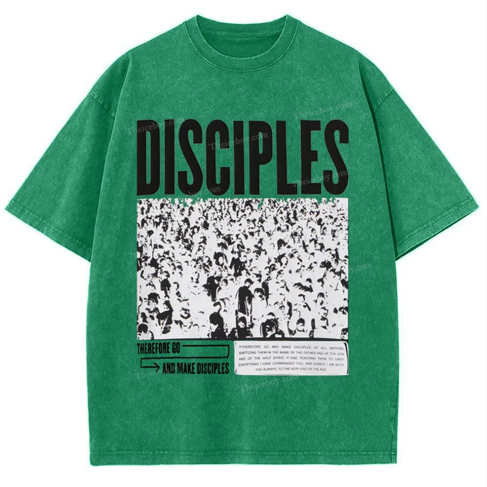 Therefore Go And Make Disciples Snowflake Vintage Washed T-Shirt