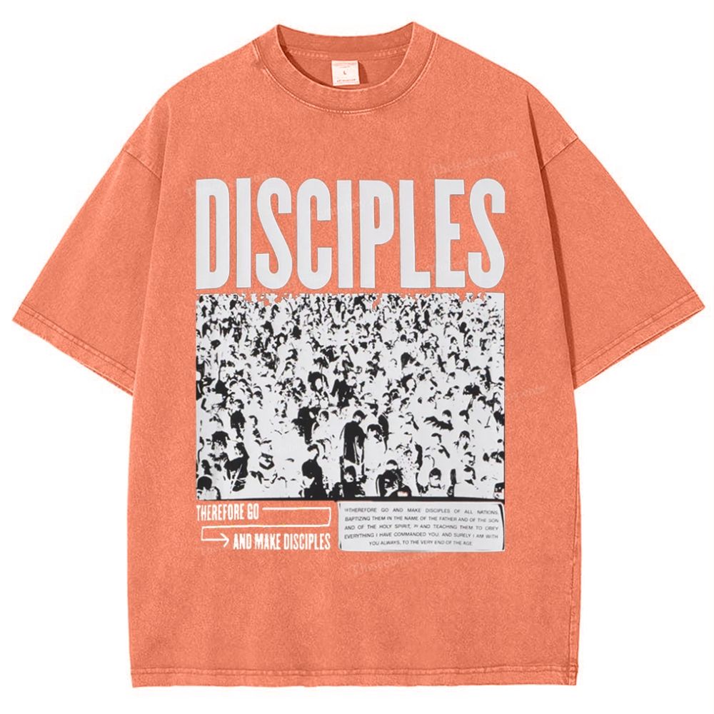 Therefore Go And Make Disciples Snowflake Vintage Washed T-Shirt