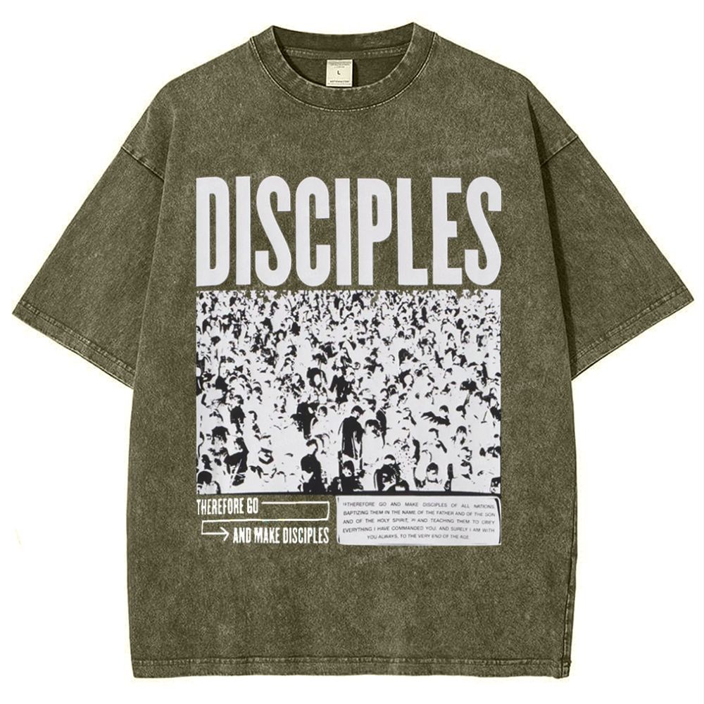 Therefore Go And Make Disciples Snowflake Vintage Washed T-Shirt