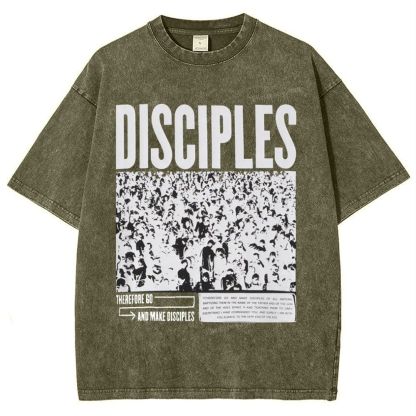 Therefore Go And Make Disciples Snowflake Vintage Washed T-Shirt