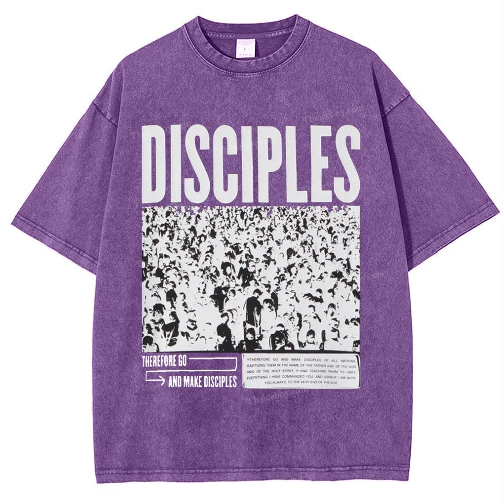 Therefore Go And Make Disciples Snowflake Vintage Washed T-Shirt