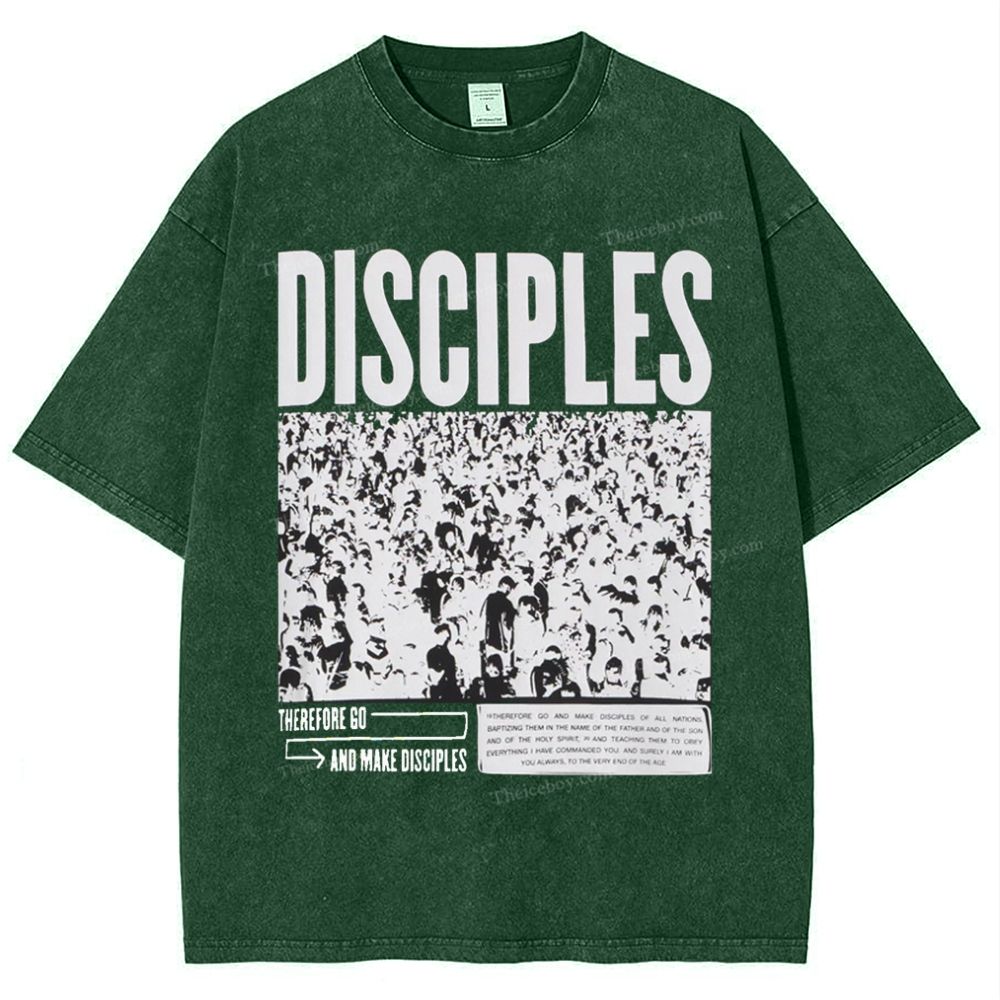 Therefore Go And Make Disciples Snowflake Vintage Washed T-Shirt