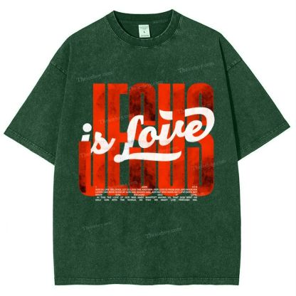 Jesus Is Love Snowflake Vintage Washed T-Shirt