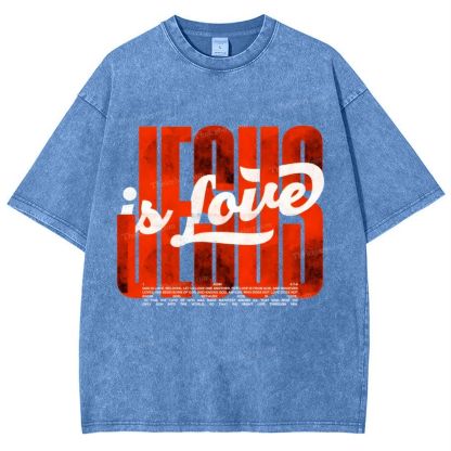 Jesus Is Love Snowflake Vintage Washed T-Shirt