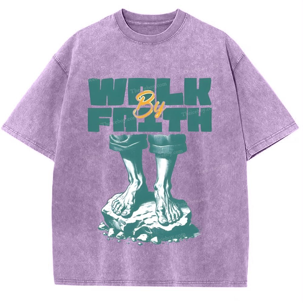 Walk Faith Snowflake Vintage Washed T-Shirt