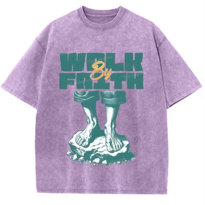 Walk Faith Snowflake Vintage Washed T-Shirt