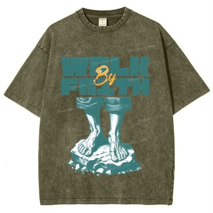 Walk Faith Snowflake Vintage Washed T-Shirt